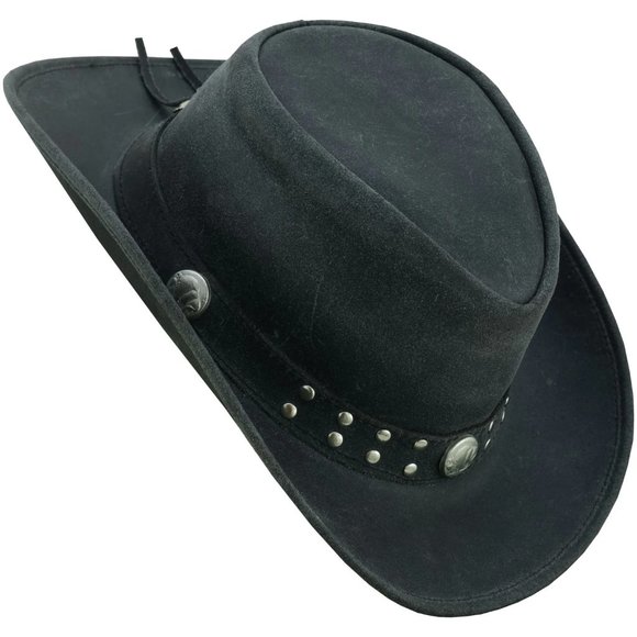 Western style original leather hat for Men and Women, Cowboy real leather Hat